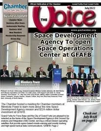 The cover of the voice magazine shows a space development agency to open space operations center at gfafb.