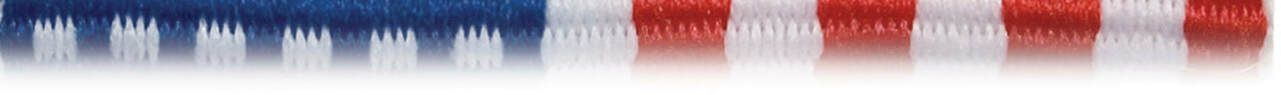 A close up of an american flag on a white background.