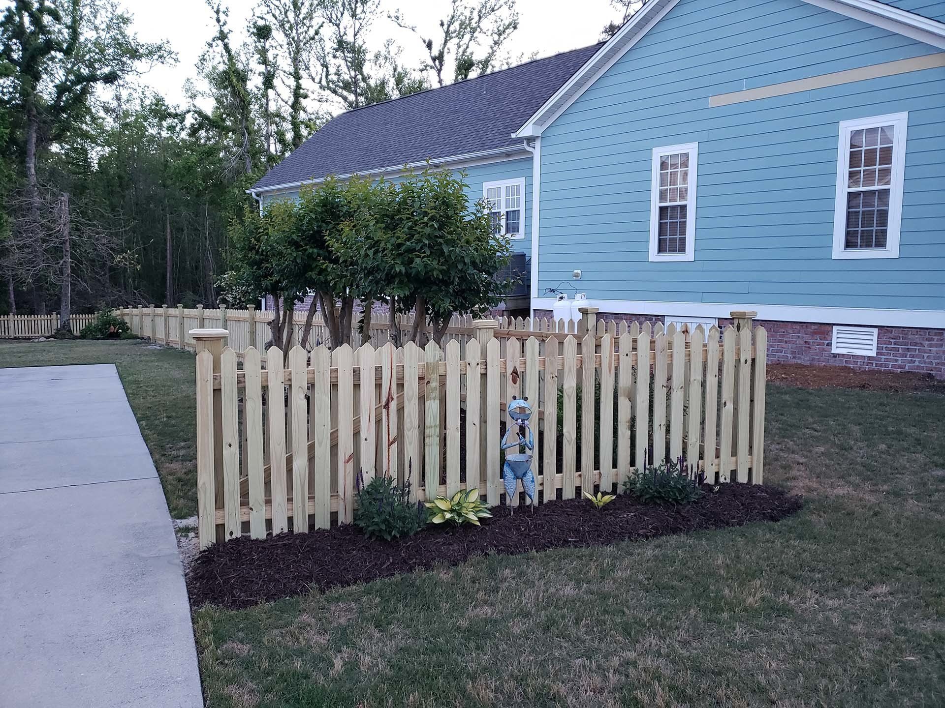Garden Wooden Fence — Wilmington,  NC — J & J Fence