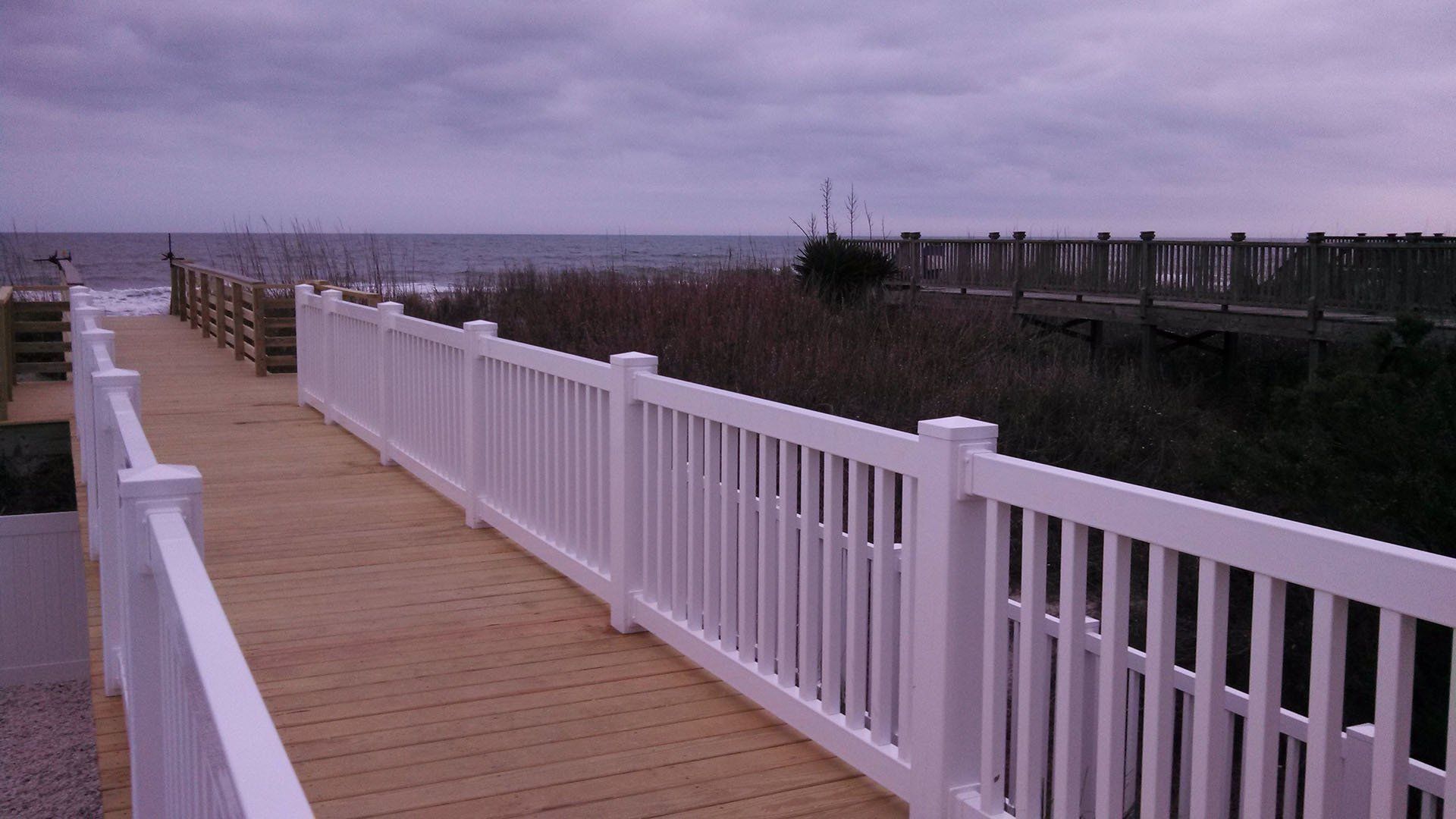 Vinyl Deck Fence — Wilmington,  NC — J & J Fence