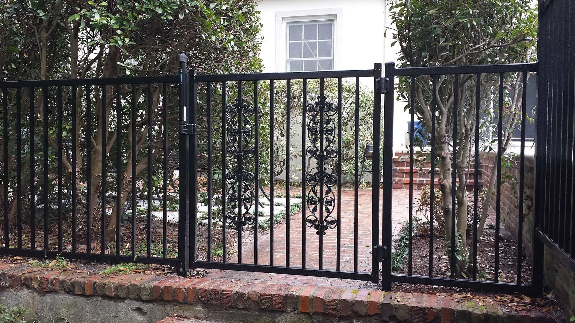 Fence Gate With Design — Wilmington,  NC — J & J Fence
