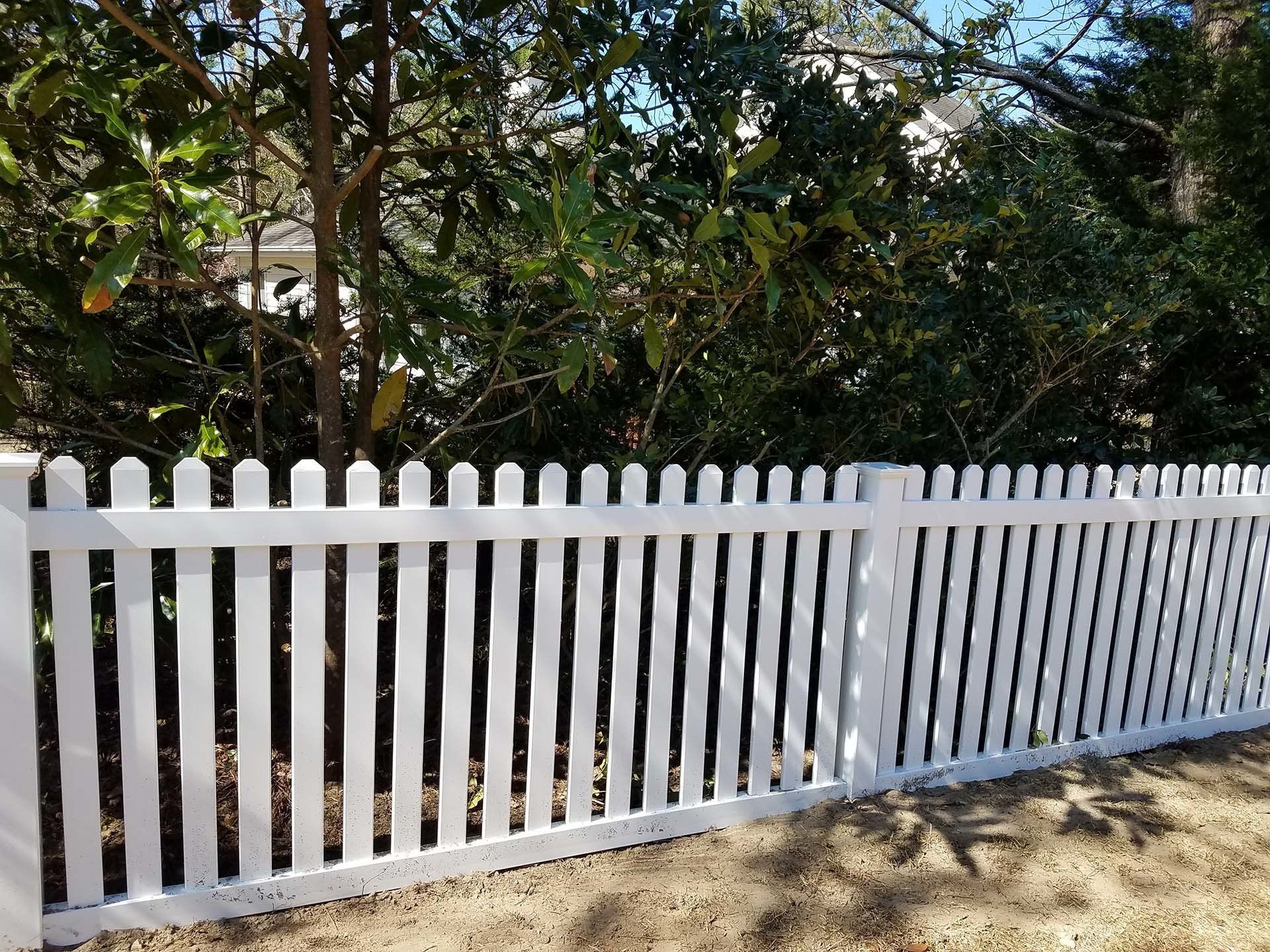 Vinyl Picket Fence — Wilmington,  NC — J & J Fence