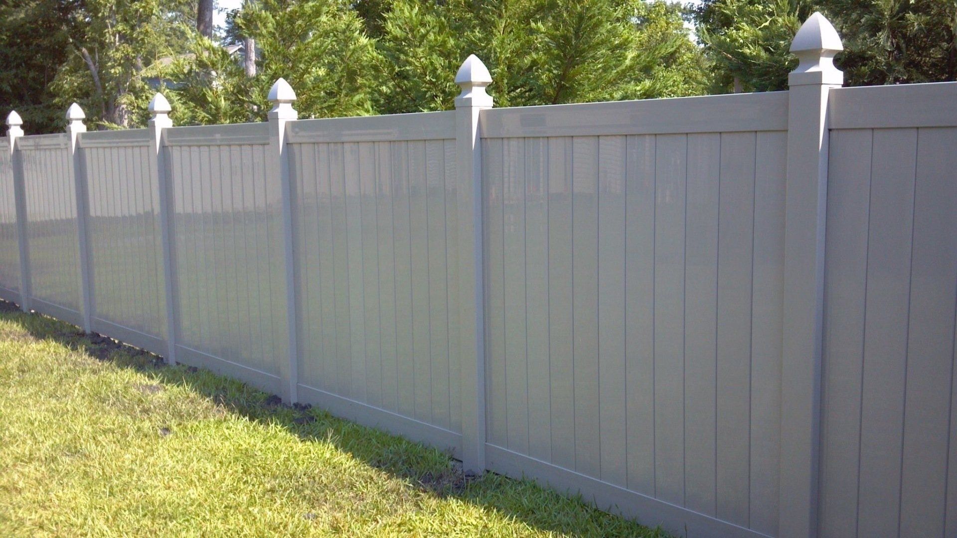 Long Vinyl Fence — Wilmington,  NC — J & J Fence