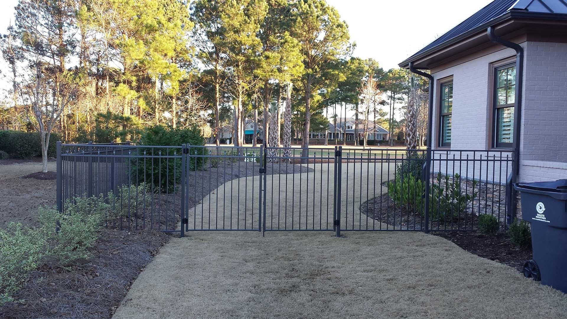 Simple Black Fence — Wilmington,  NC — J & J Fence