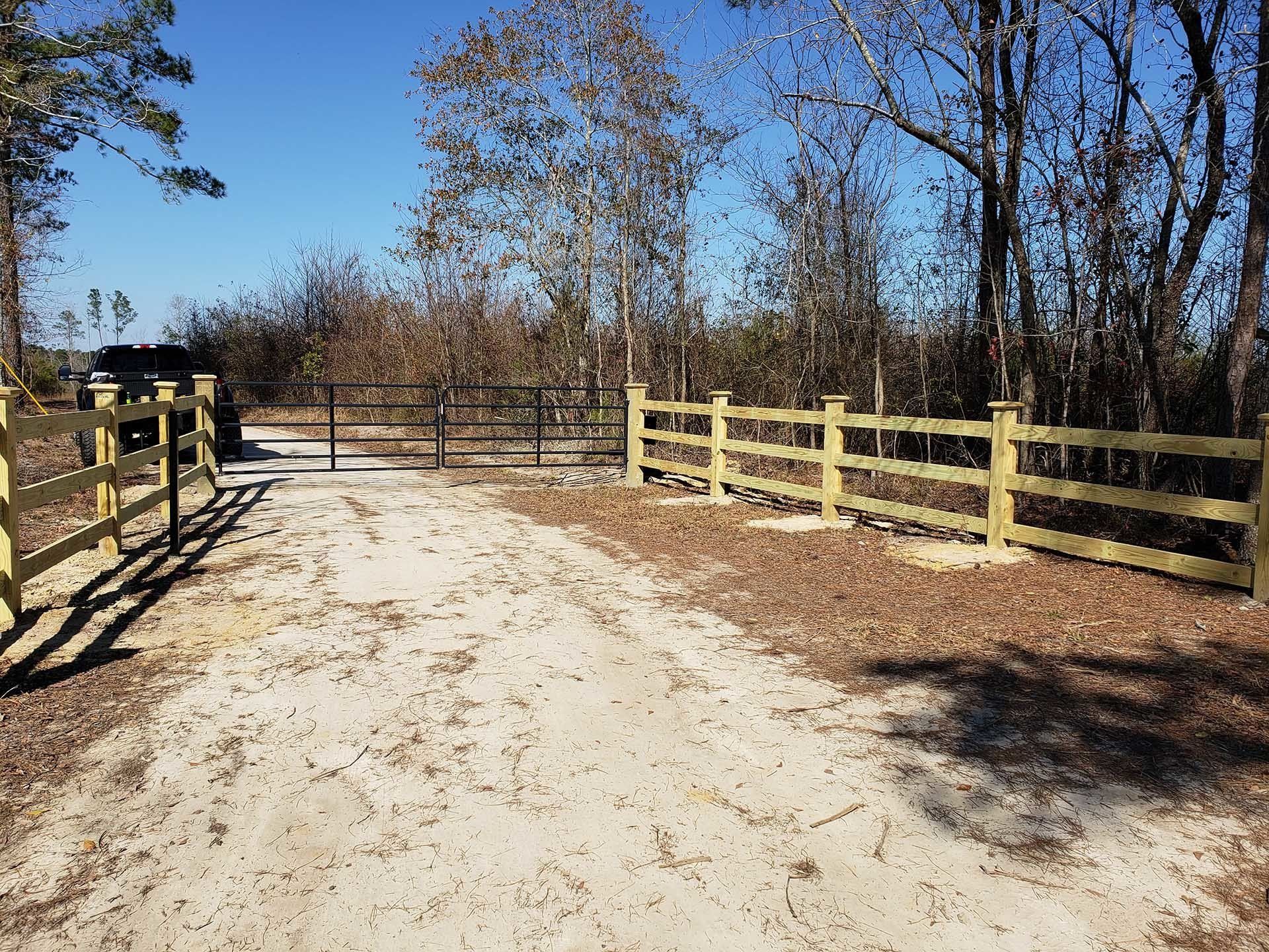 Ranch Wooden Fence — Wilmington,  NC — J & J Fence