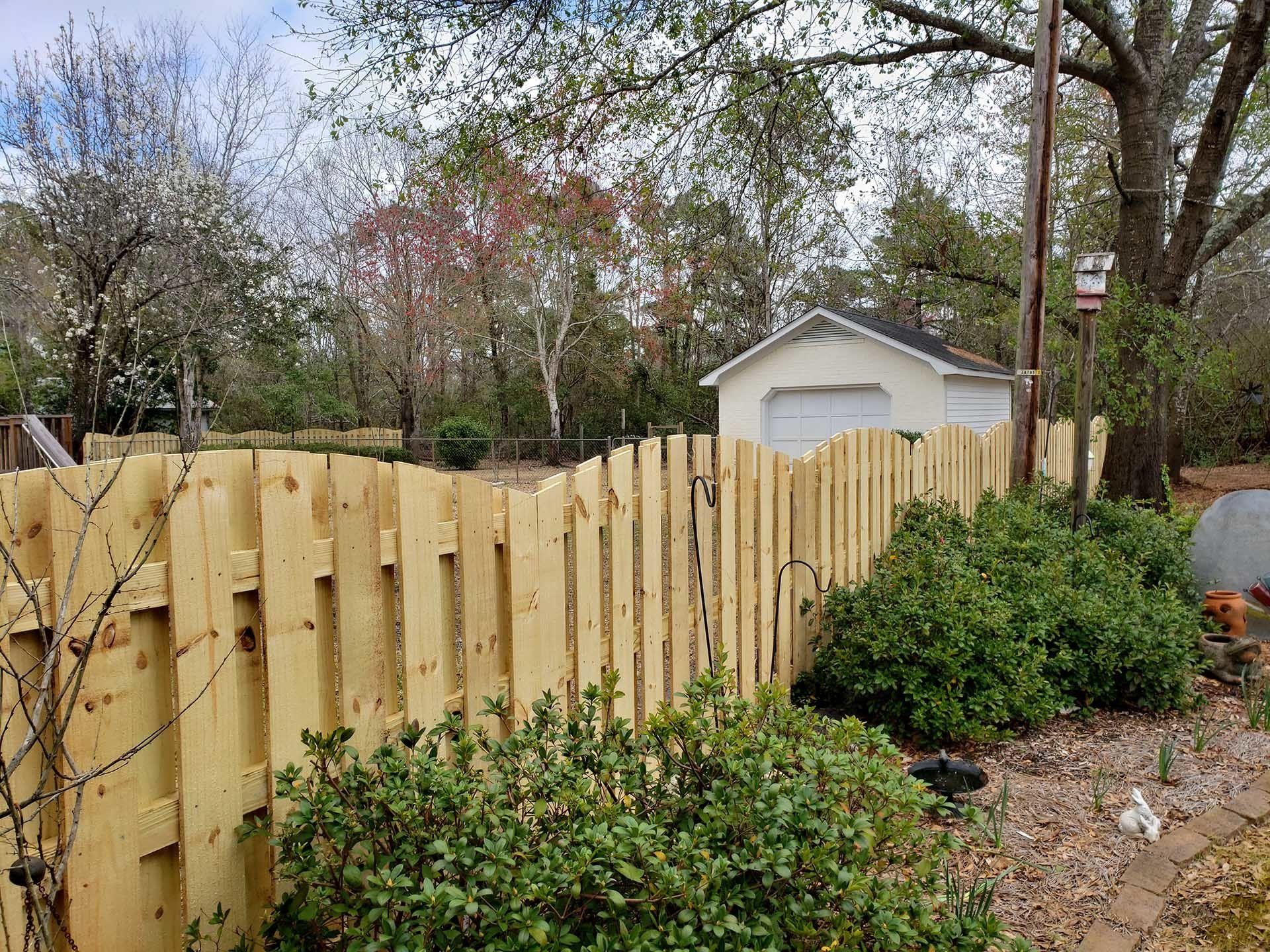 Short Wooden Fence — Wilmington,  NC — J & J Fence