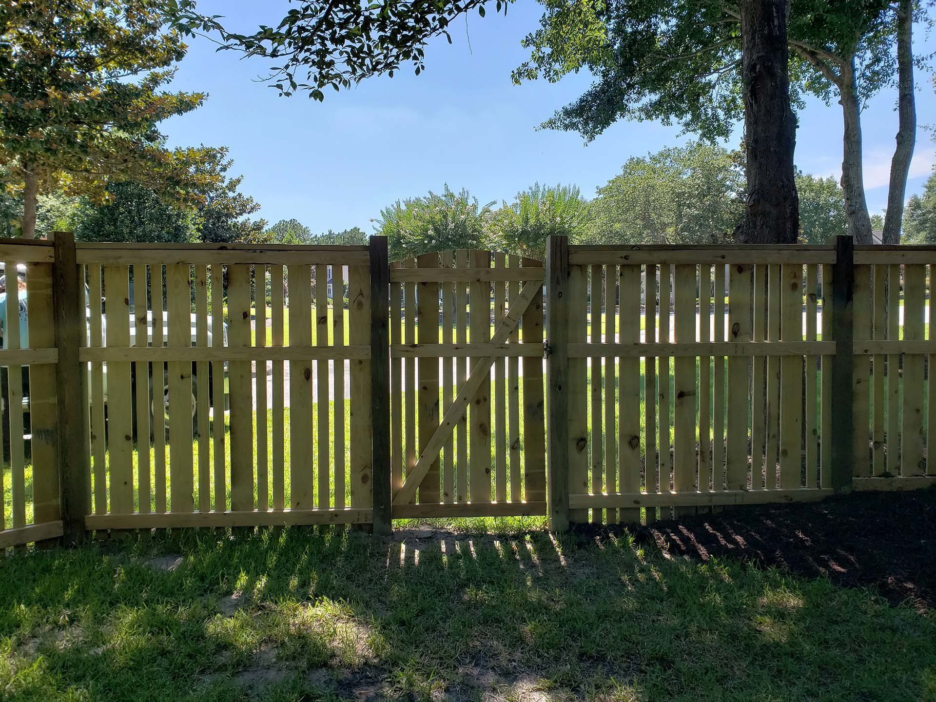 Simple Wooden Gate — Wilmington,  NC — J & J Fence