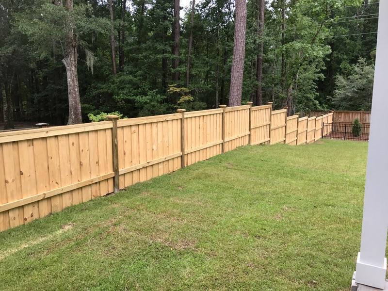 Wooden Backyard Fence — Wilmington,  NC — J & J Fence