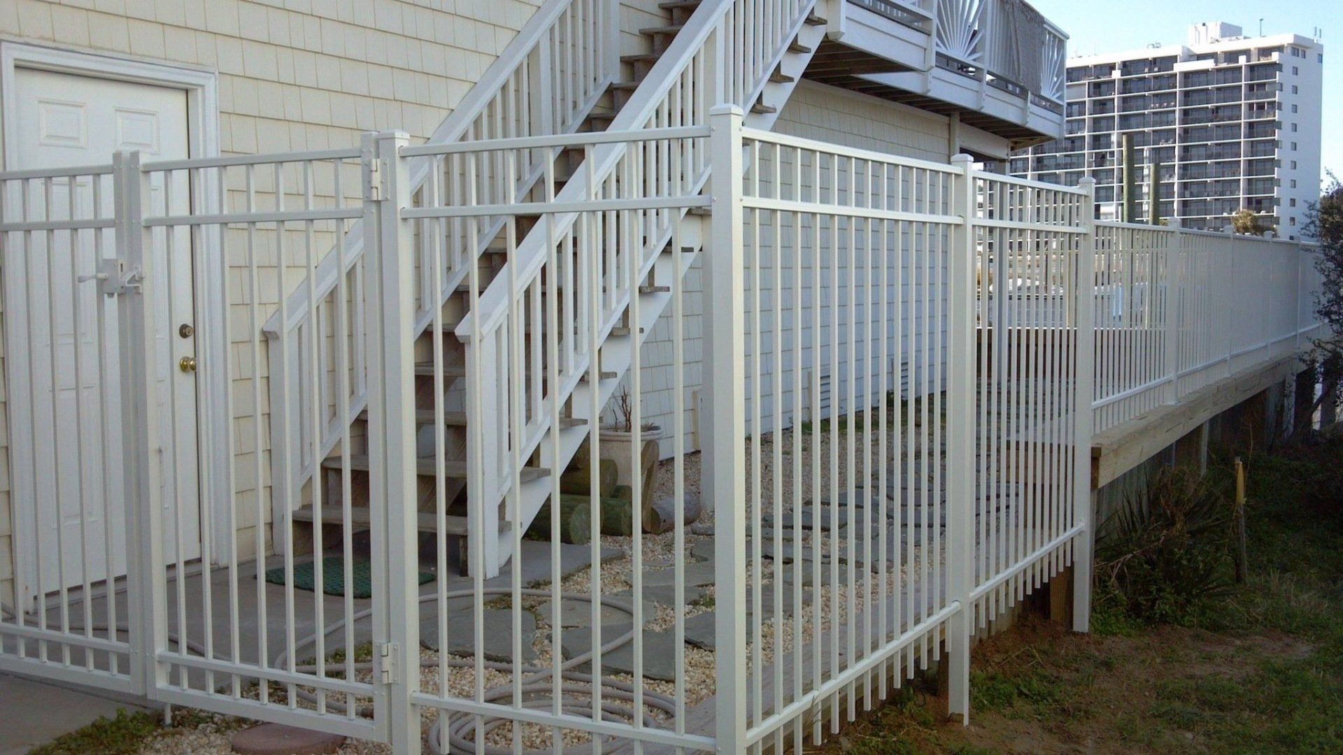 White Backdoor Fence — Wilmington,  NC — J & J Fence