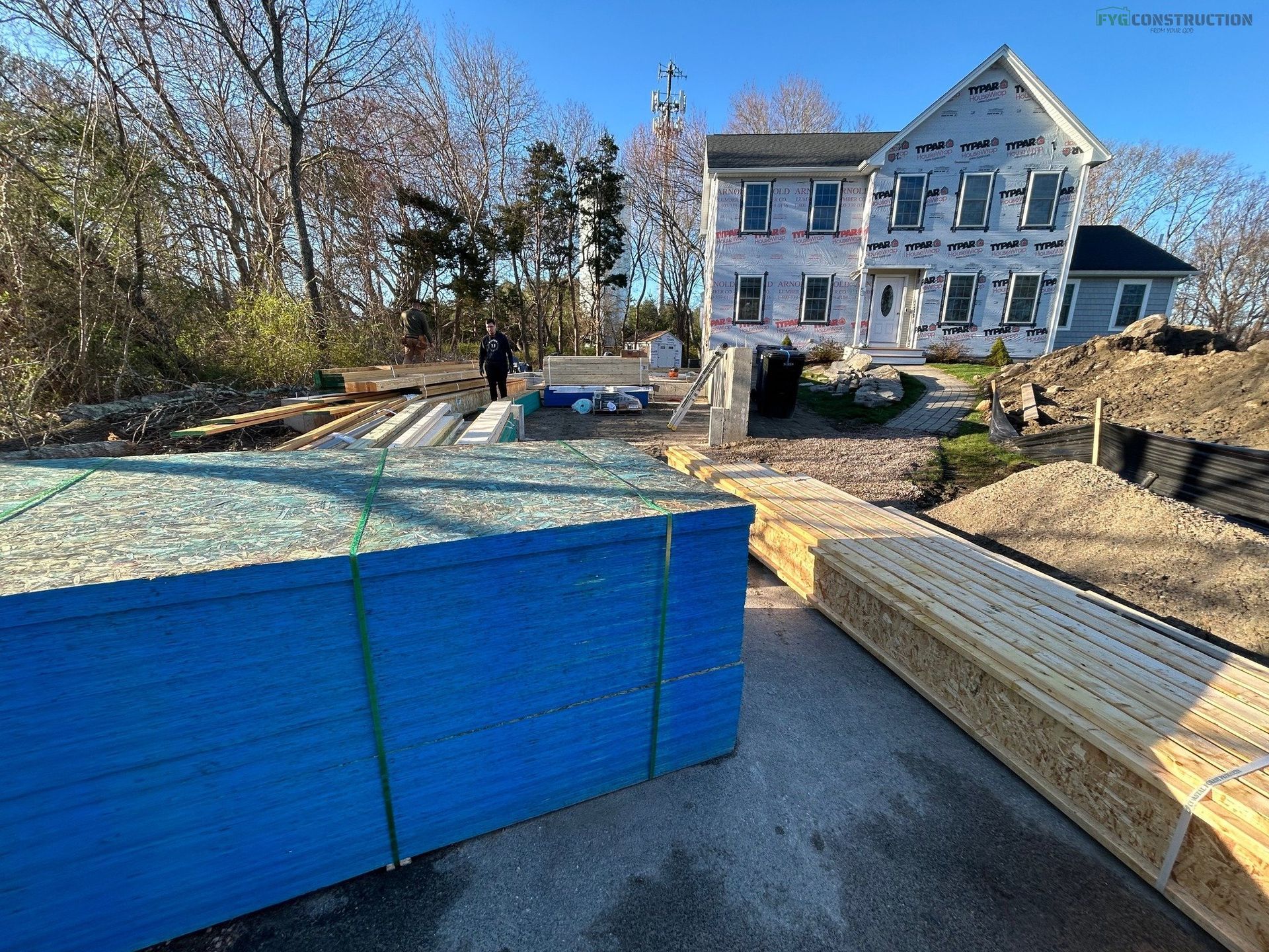 Roofers at South Kingstown home