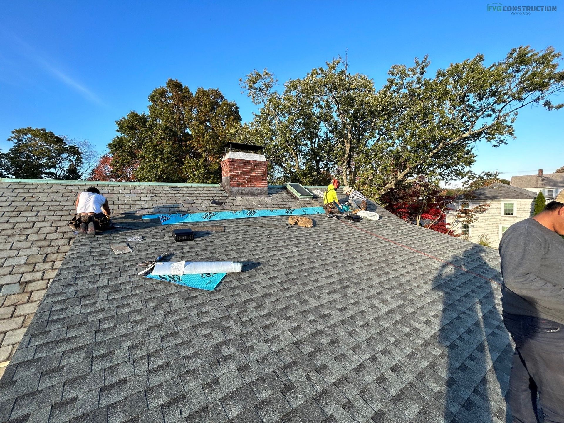 Roofing installation team in South Kingstown