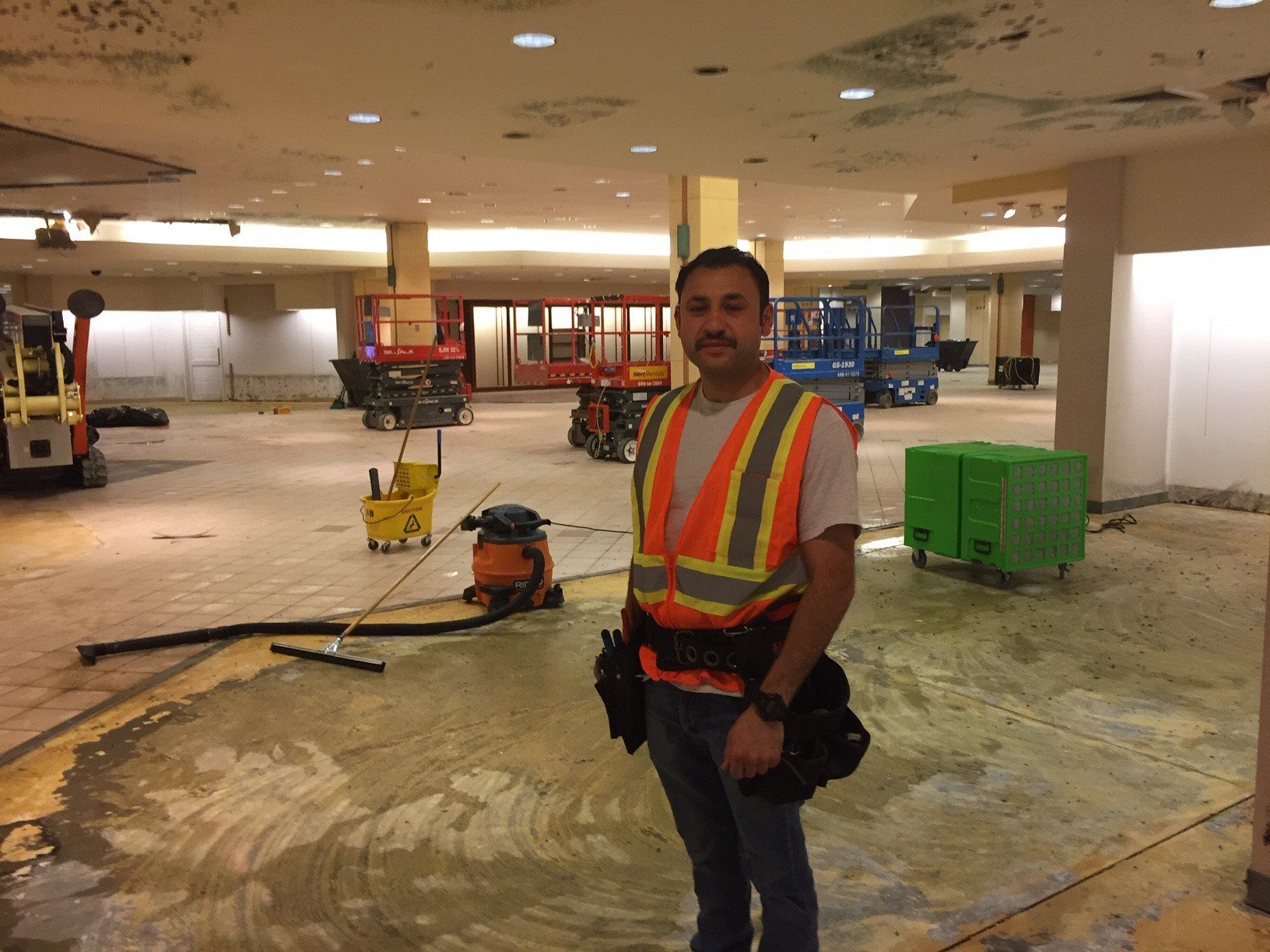 Electricians with Lift Equipment — Riverside, CA — Volt Tech Electric