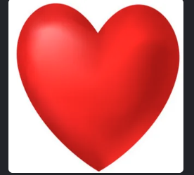 Red heart icon on a white background