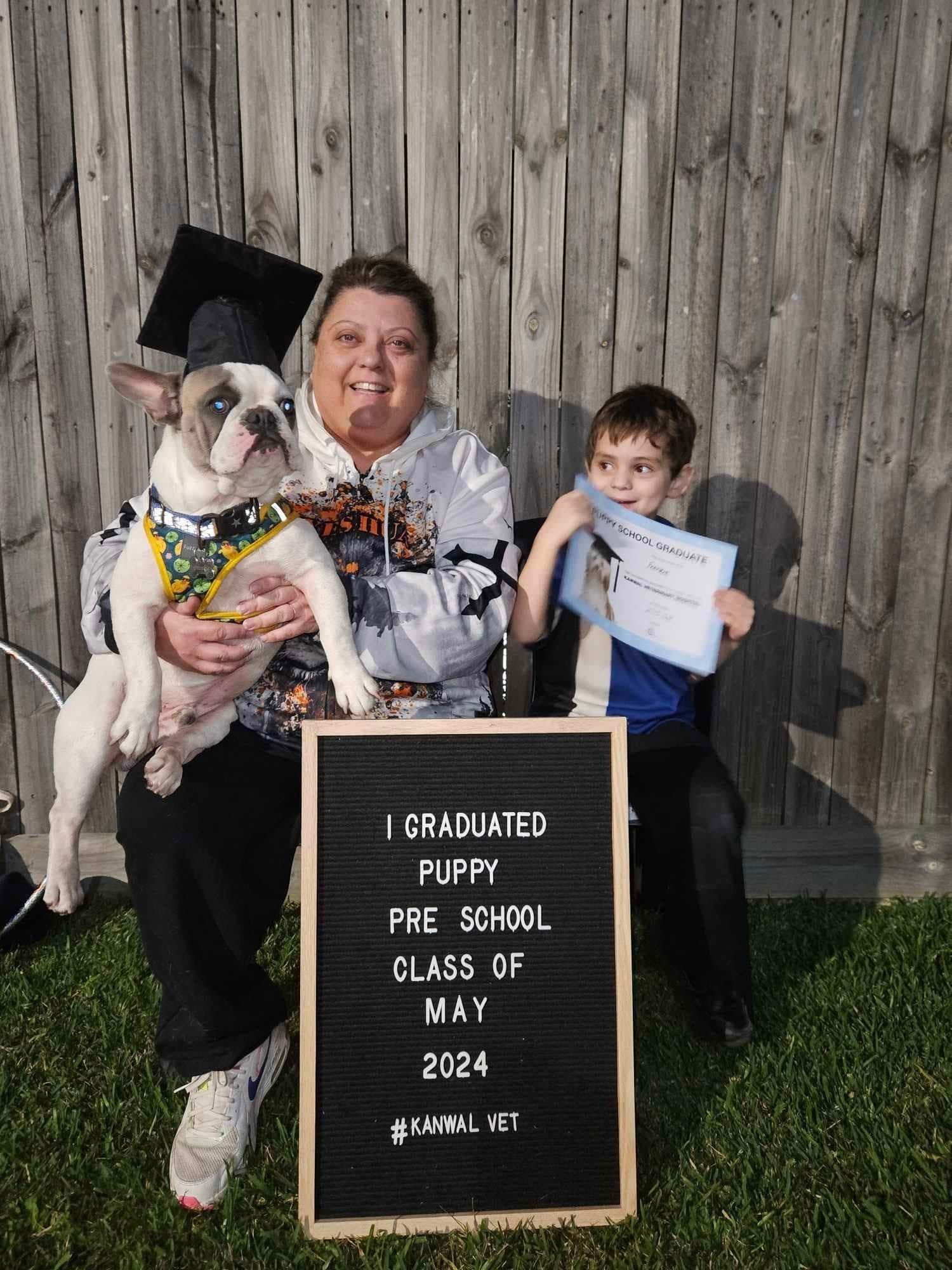 Graduated Dog  From Puppy Preschool — Kanwal Veterinary Hospital In Kanwal, NSW