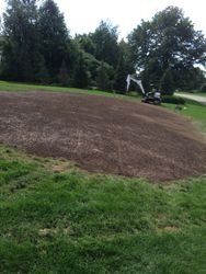 Excavator in Septic Area — Palmyra, NY — Zinks Septic Solutions, LLC
