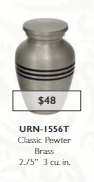 small silver keepsake urn