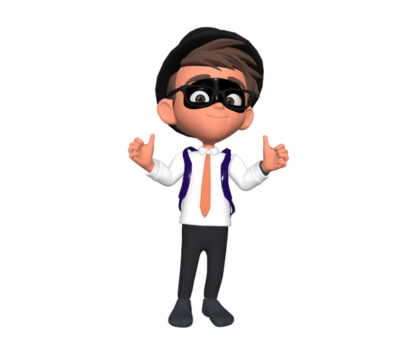 Robert, The Agency AI Agent, wearing a mask and a hat is waving.