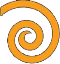Motif spirale orange.