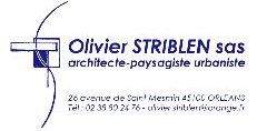 The logo for olivier striblen sas architecte paysagiste urbaniste