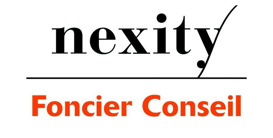 Un logo pour nexity foncier conseil est affiché sur un fond blanc
