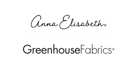 The Anna Elisabeth and Greenhouse Fabrics logos stacked vertically.