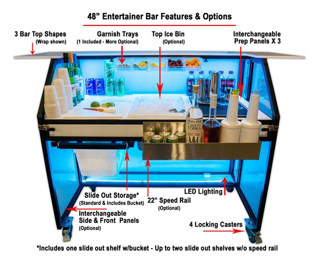 Portable Bars - Made in the USA - Great for Events & More