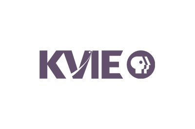 A purple logo with a circle around the word kiev on a white background.