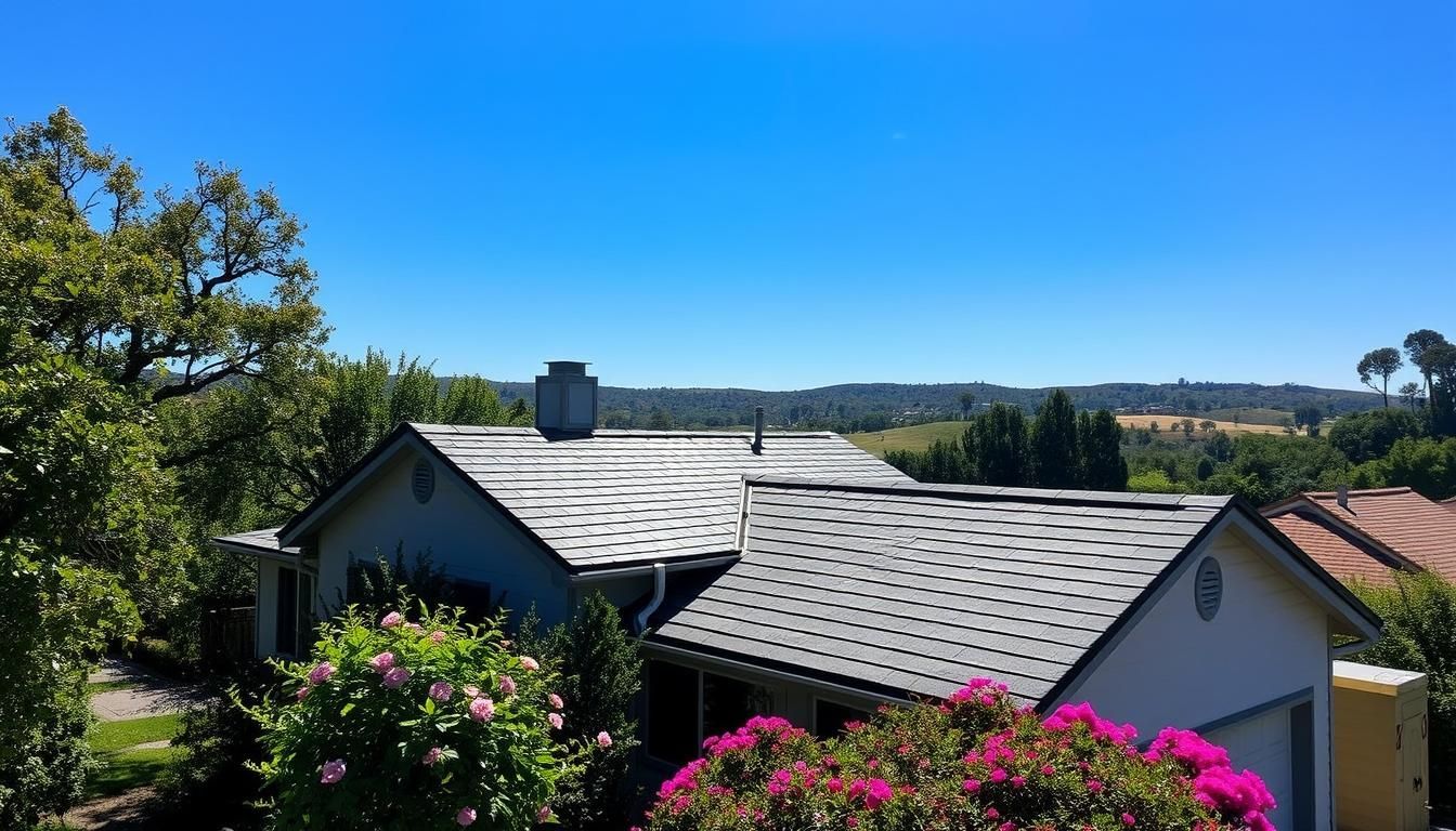 roof of home in los altos, CA