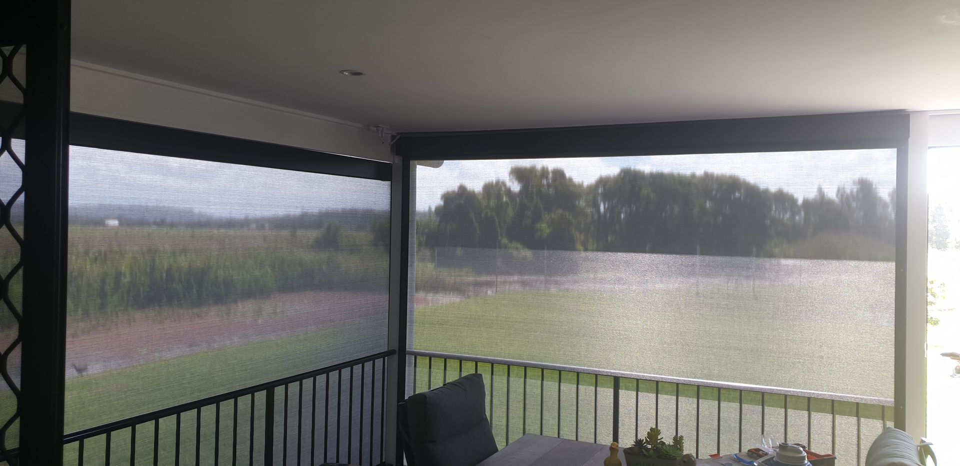 Cafe blinds on a patio— Summerland Screens & Awnings In Ballina, NSW