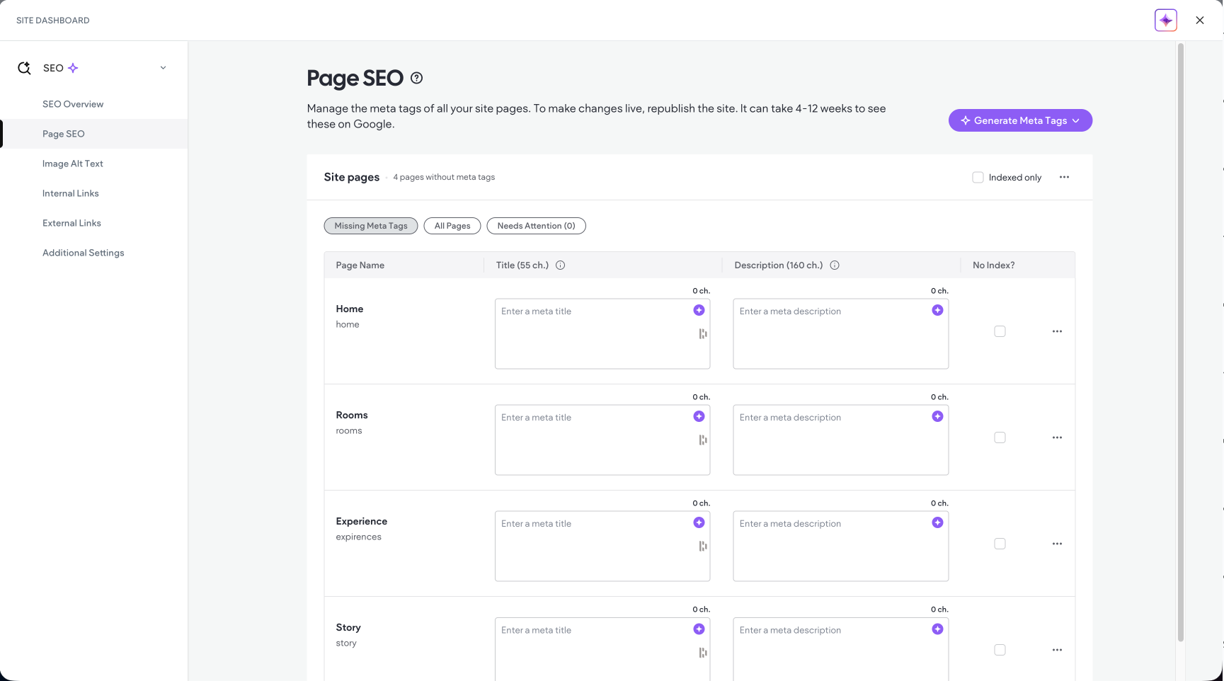 Dashboard with user data, charts, and table. Purple and white color scheme, data organized into rows.