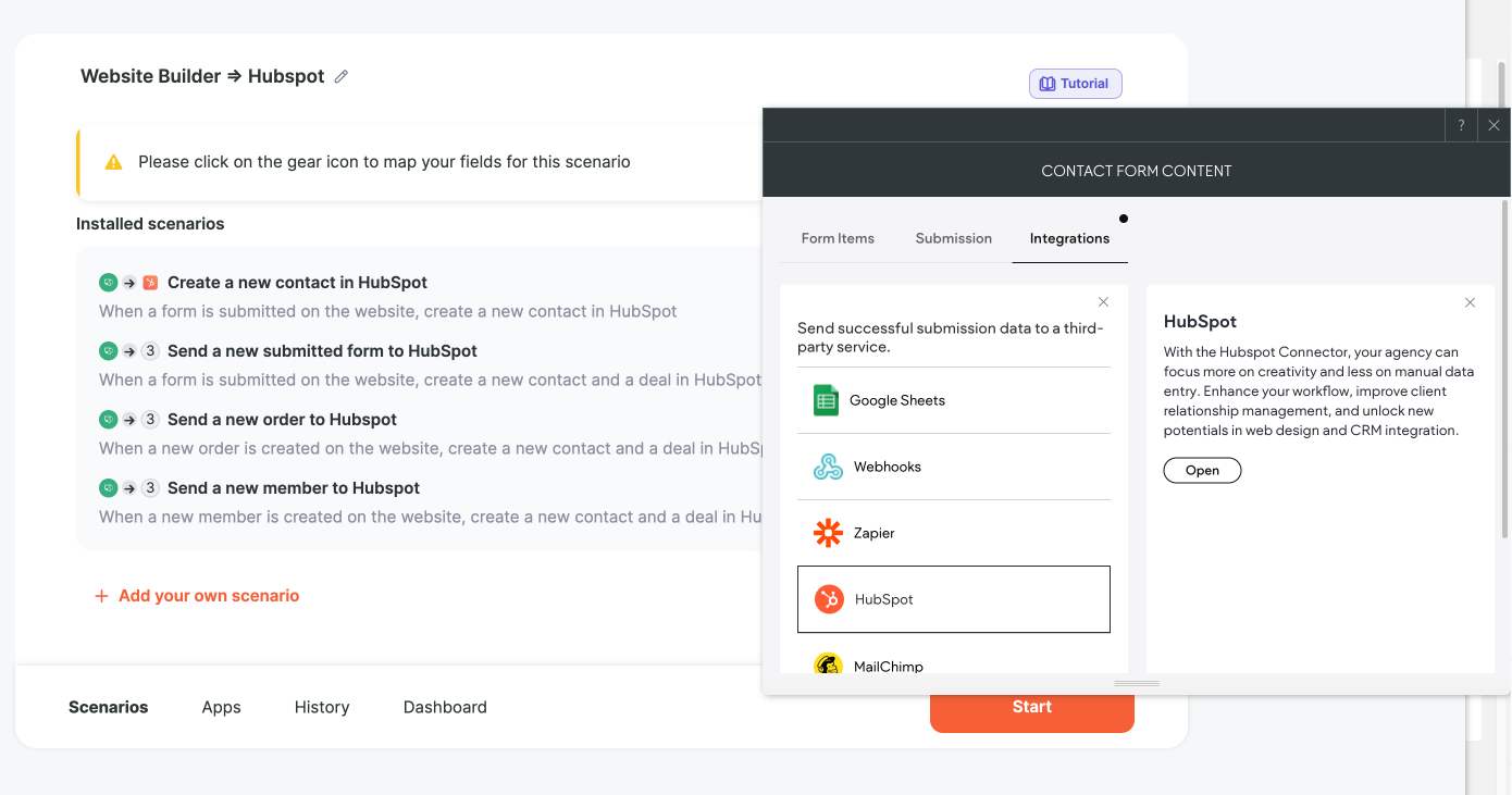 A person uses a tool to generate website code. The tools allows selection of various file types.