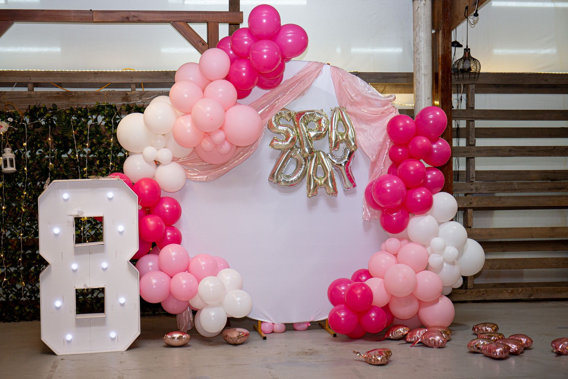 Decorated Party Backdrop With Balloons — Rustique on the Coast In Ourimbah, NSW