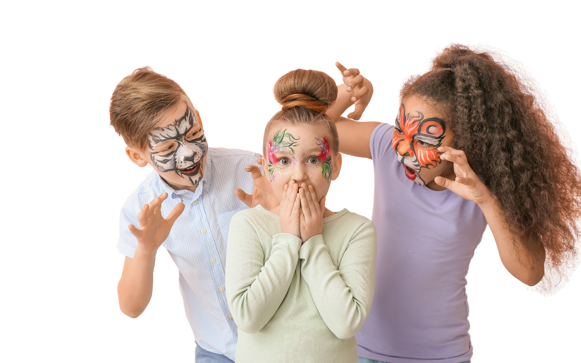 Three Children With Face Paint — Rustique on the Coast In Ourimbah, NSW