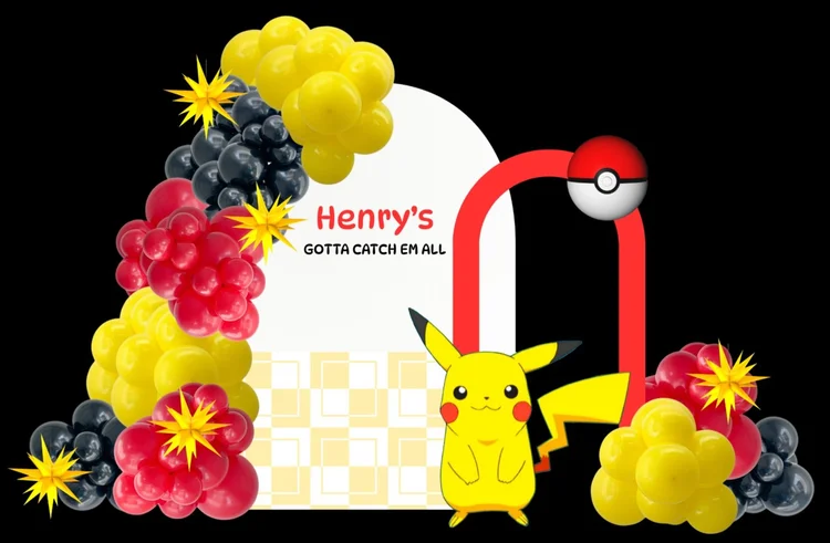 Pokémon Themed Party With Pikachu and Pokéball — Rustique on the Coast In Ourimbah, NSW