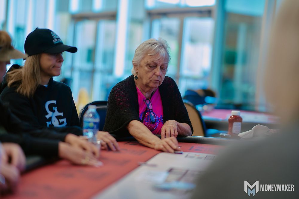 A group of people are sitting at a table playing a game.