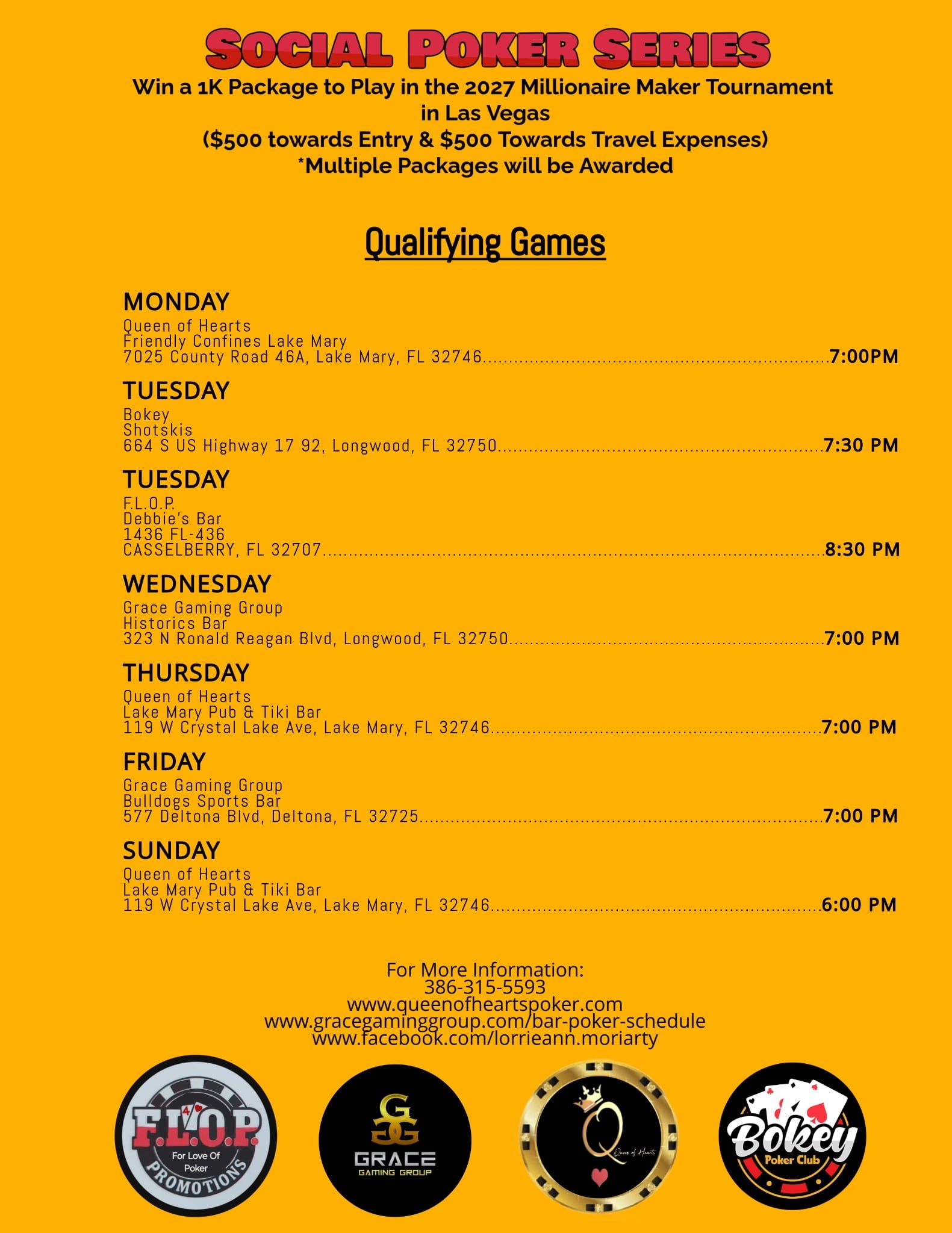 Yellow flyer advertising a 