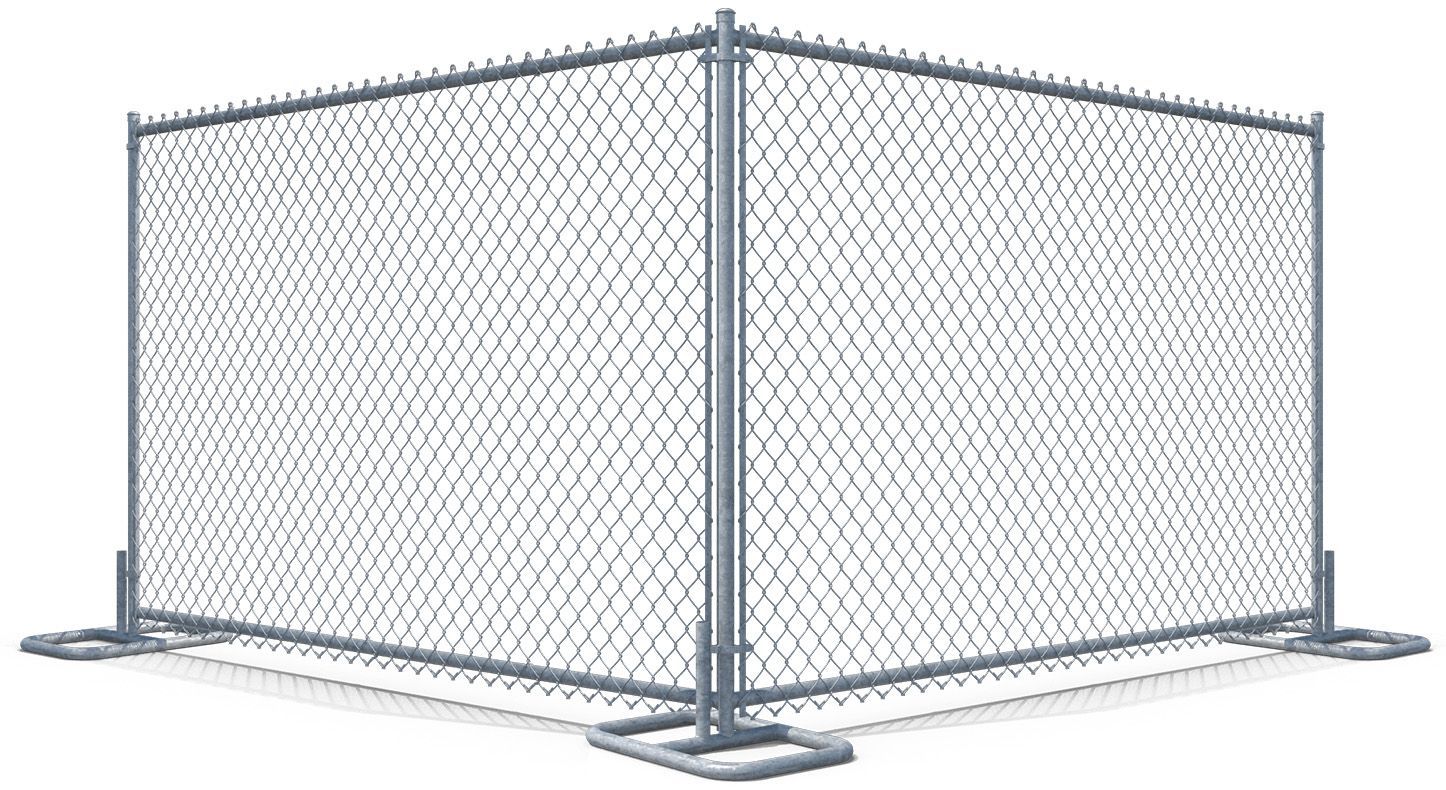 A drawing of a chain link fence on a white background.