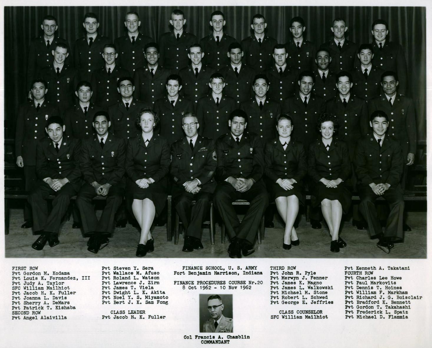 Group photo of uniformed individuals, likely military personnel.