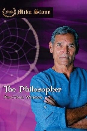 Man with arms crossed, in front of a dream catcher, book cover titled