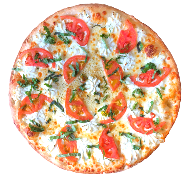 Picture of White Pizza with tomatoes
