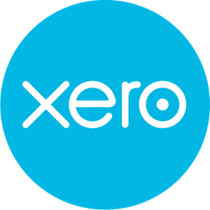 A blue circle with the word xero on it