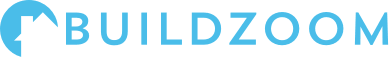 BuildZoom logo in a light blue hue with a house icon.
