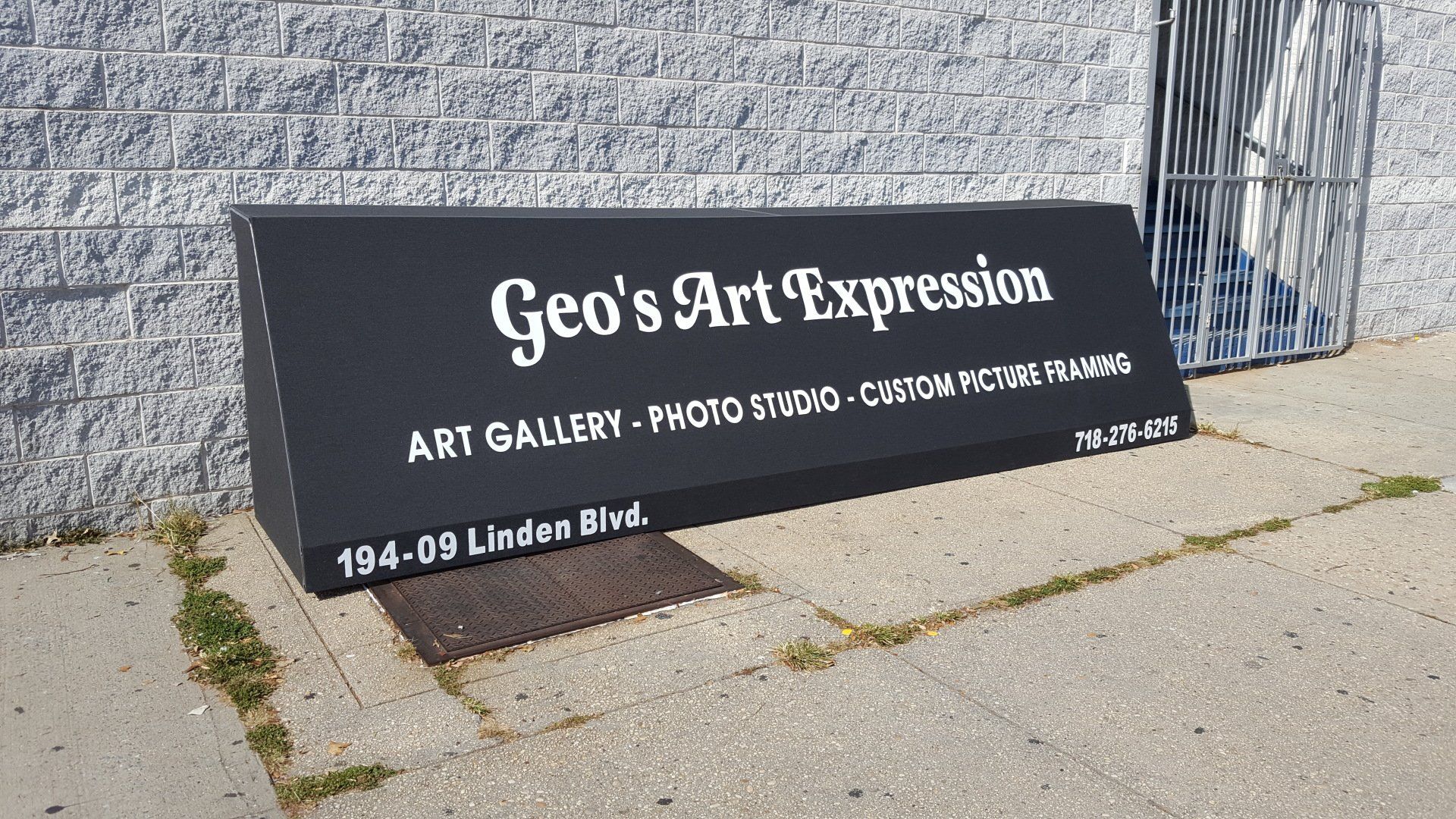 business sign awning for geos art expression
