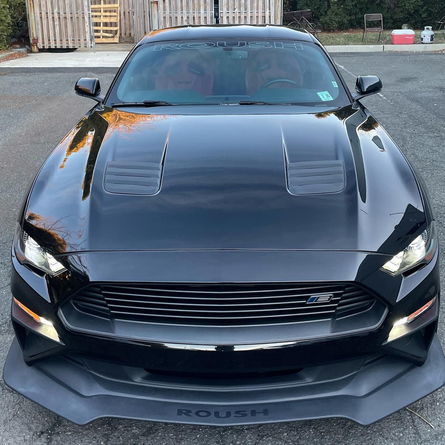 black roush mustang with ppf
