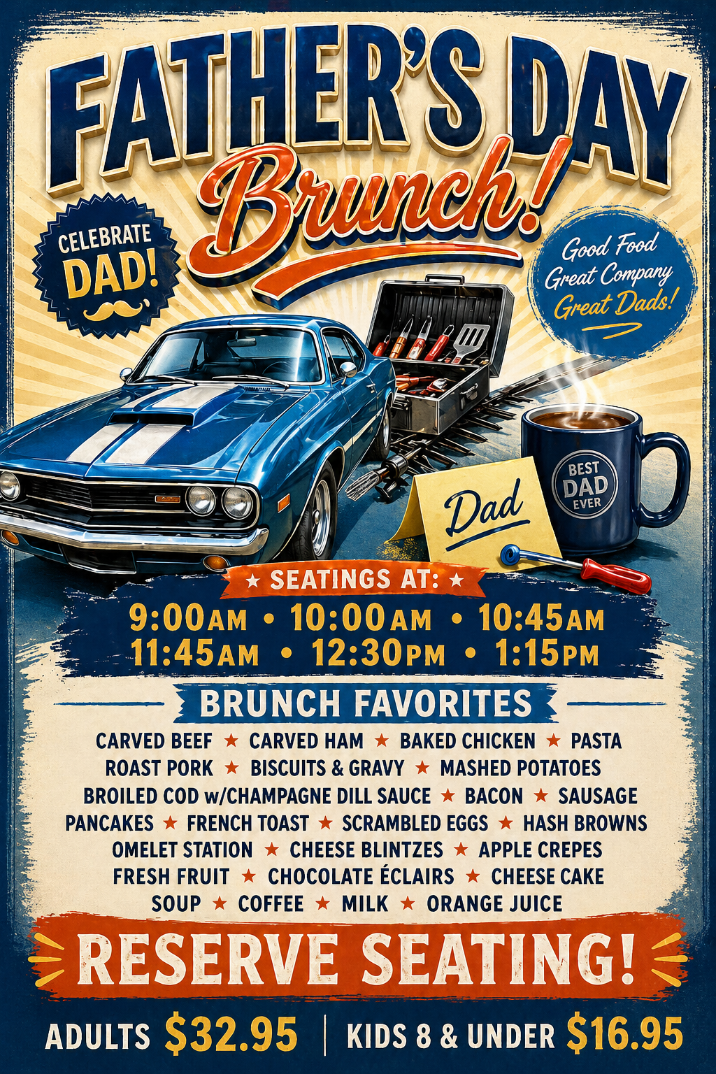Father’s Day brunch flyer