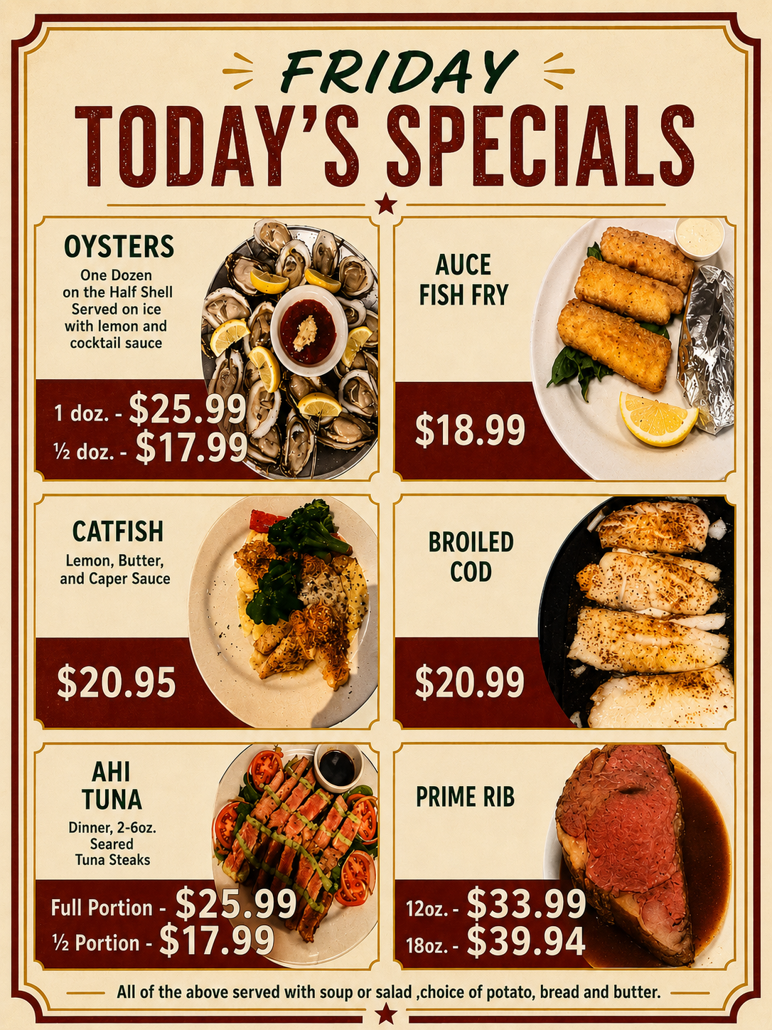 Friday Specials flyer