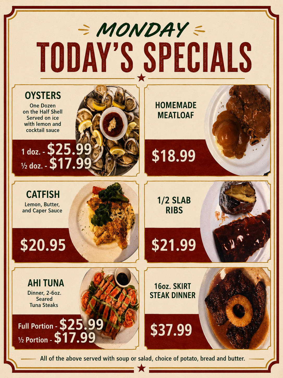 Monday Specials flyer