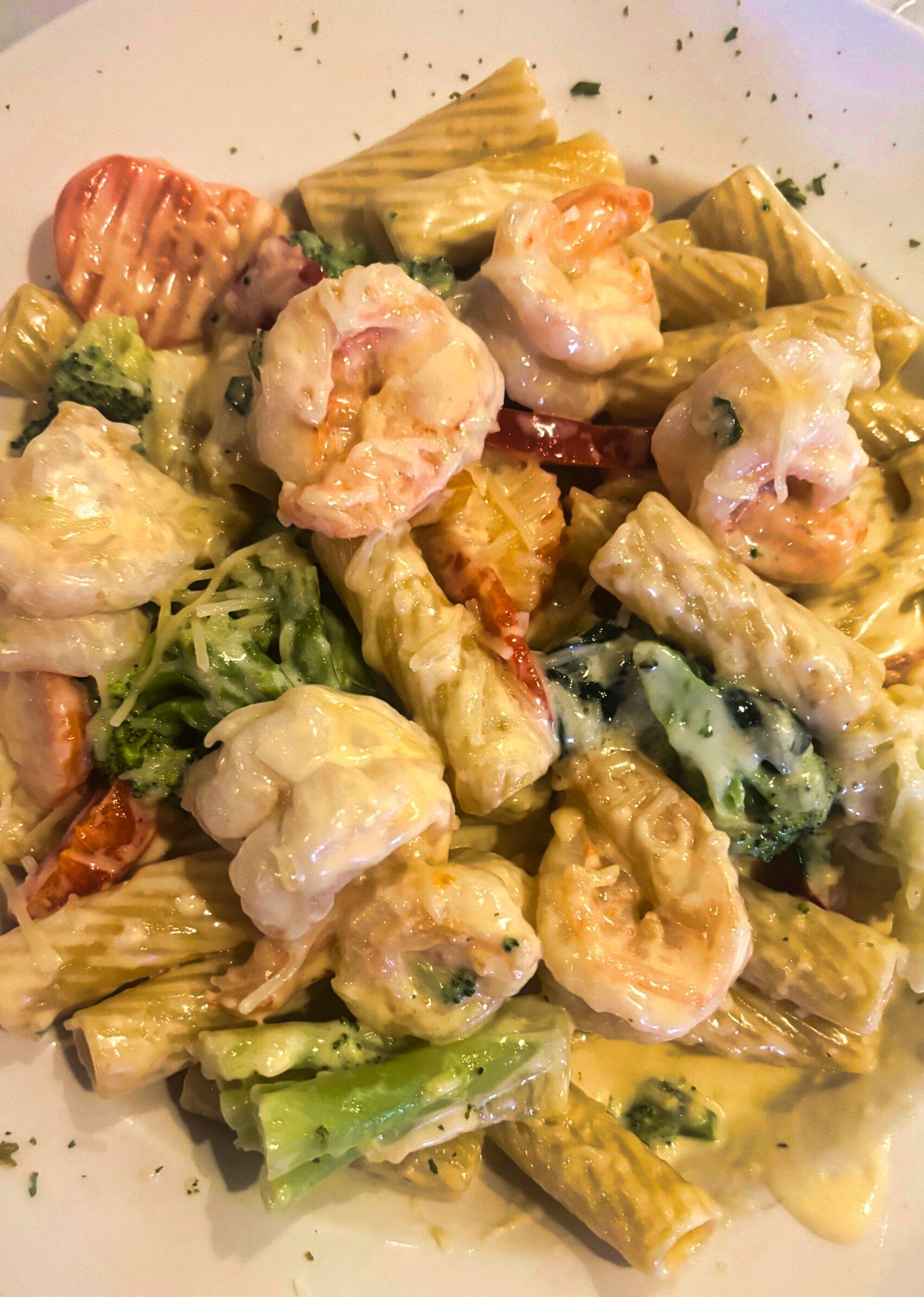 Shrimp Florentine pasta from Dockers North