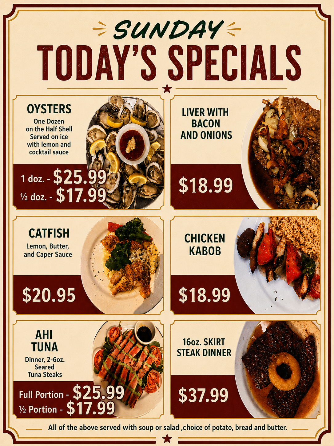 Sunday Specials flyer