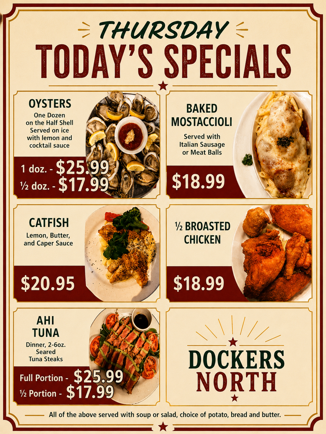 Thursday Specials flyer